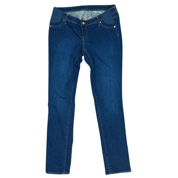 GAP MATERNITY 1969 DARK INDIGO REAL STRAIGHT JEANS, SIZE 29 LONG - Picture 1 of 3